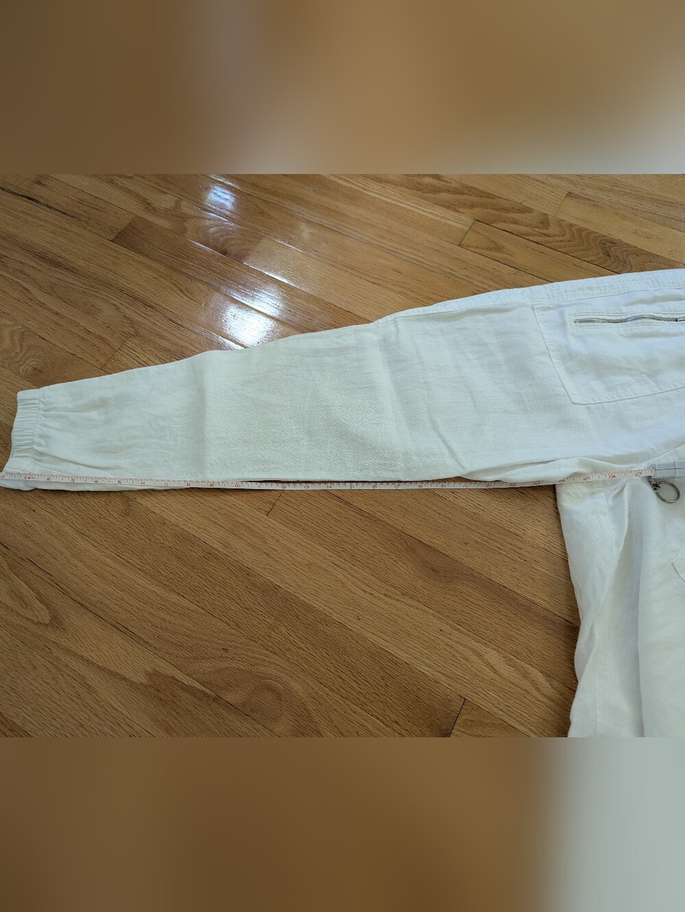 ATHLETA 🌴CABO🌴 WHITE LINEN JOGGERS  SZ. 8, LIKE NEW! - Picture 5 of 7